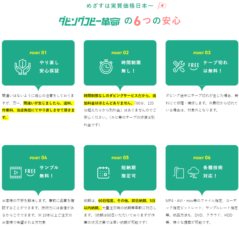 6つの安心